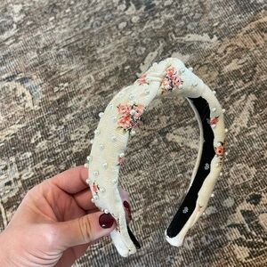 Loveshackfancy & Lele Sadoughi headband collaboration.